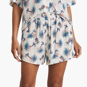 NEW Faherty Cabana Pull-on Shorts Pineapple Palm vacation cruise wear size XS